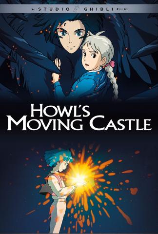 Anime style art. On top of the image, a man wearing black holds next to him a young woman with silver hair in a braid. Below, a boy is holding a sparkling ball of fire